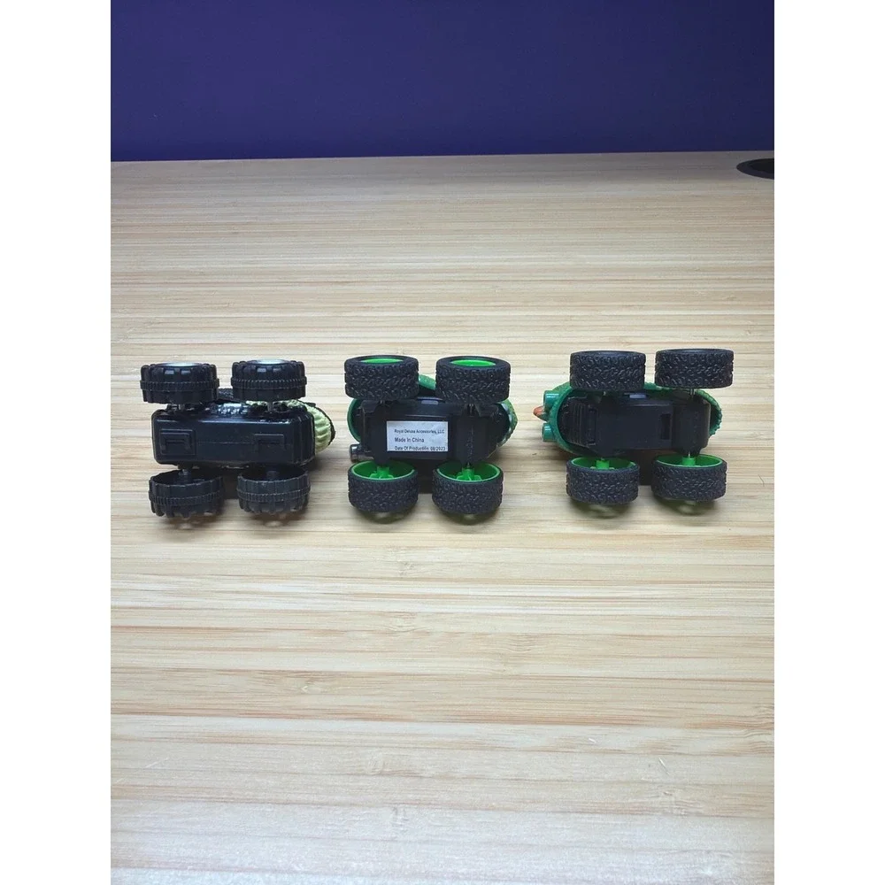Lot of 3 Dinosaur‎ Pull Back Cars Monster Truck T Rex Toy Vehicles
